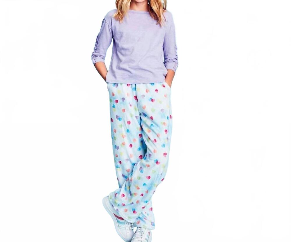 NEW ISCREAM candy hearts plush pant in blue